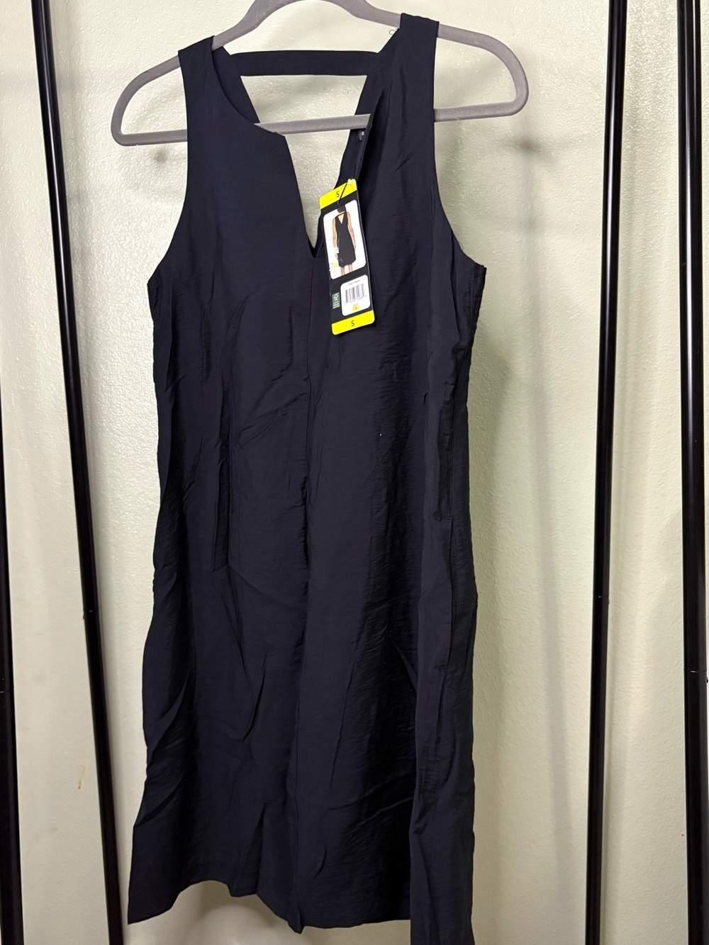 Banana Republic Navy Blue Sleeveless Notch V-Neck Midi Dress Small NWT